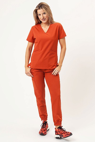 Spodnie medyczne damskie Sunrise Uniforms Premium Vibe jogger rooibos tea