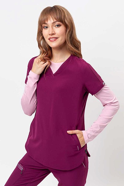 Bluza medyczna damska Healing Hands Skyler wiśniowa