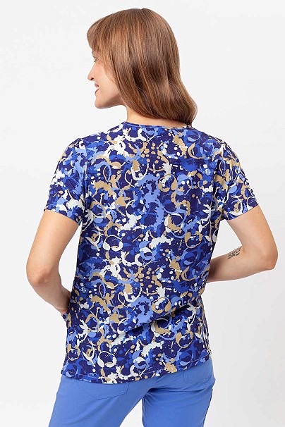 Bluza medyczna damska Sunrise Uniforms Prints Blue Abstract