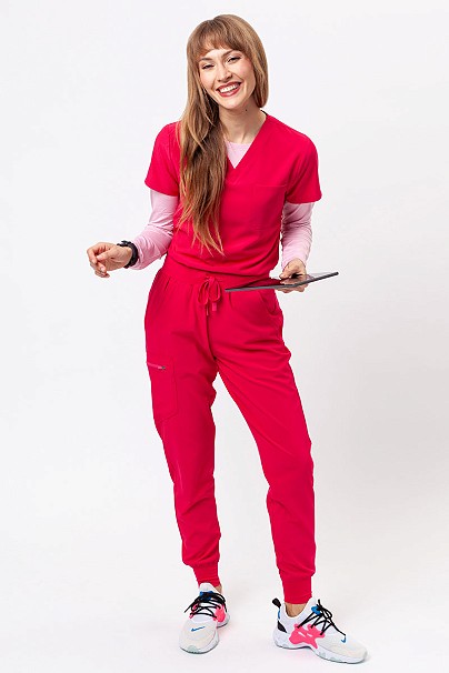 Komplet medyczny damski Uniforms World Valiant malinowy
