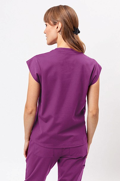 Bluza medyczna damska Cherokee Achieve Crew Neck bakłażanowa