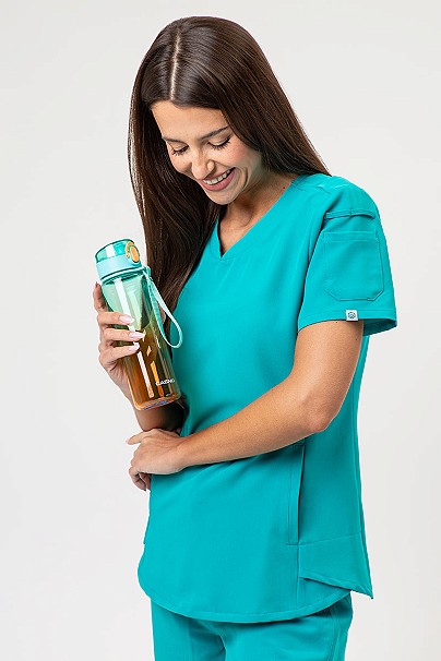 Bluza medyczna damska Uniforms World 518GTK™ Lucy morski błękit