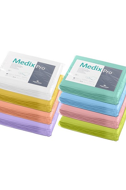 Prześcieradła medyczne 150x210 cm bibułowo-foliowe MedixPro (Opakowanie 5 Sztuk)