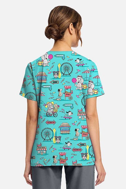 Bluza medyczna damska Cherokee Prints V-neck Vintage Boardwalk