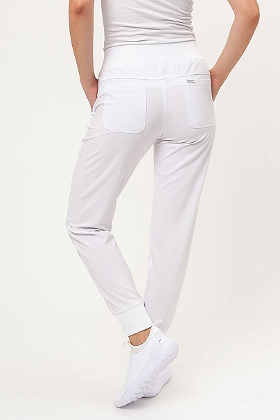 Spodnie medyczne damskie Cherokee Infinity Mid Rise jogger białe