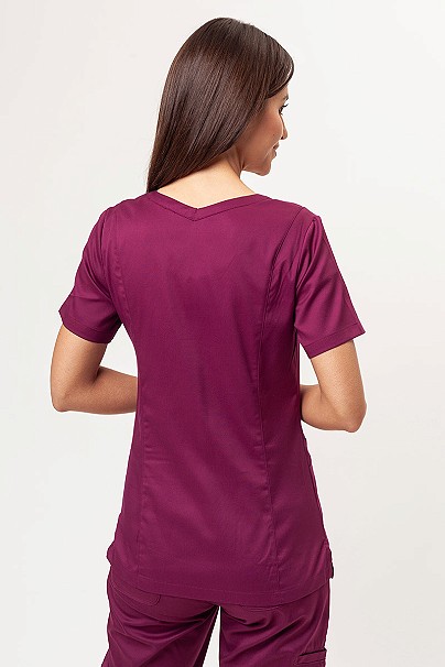 Bluza medyczna damska Maevn Matrix Double V-neck wiśniowa