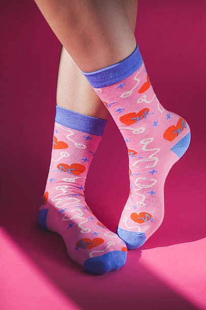 Kolorowe skarpetki Check My Pulse - UniformSocks