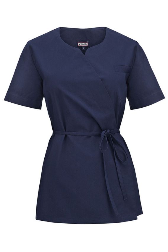 Bluza medyczna damska na wiązanie MeClo granatowa