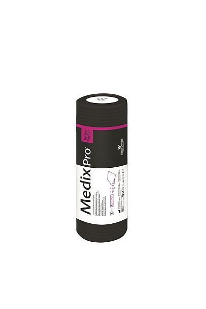 Czarne Serwety Podfoliowane 33x50 cm (50 Sztuk Na Rolce)