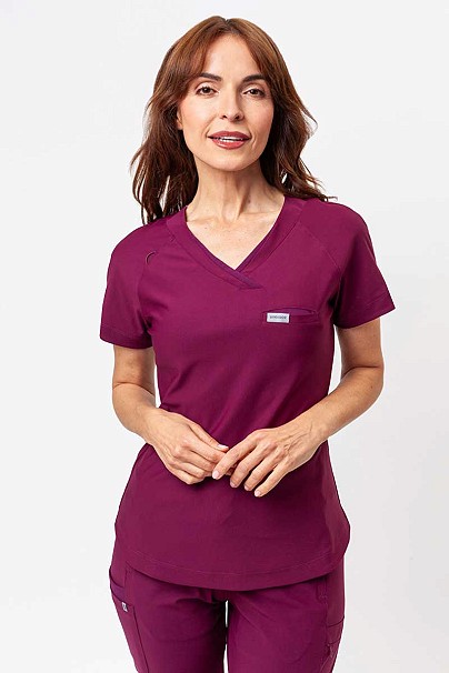 Bluza medyczna damska Maevn Embrace Luna wiśniowa