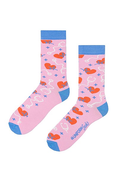 Kolorowe skarpetki Check My Pulse - UniformSocks