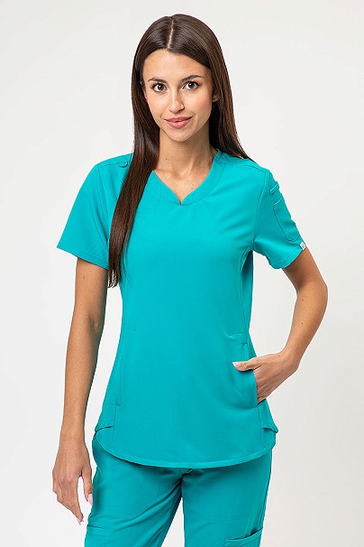 Bluza medyczna damska Uniforms World 518GTK™ Lucy morski błękit