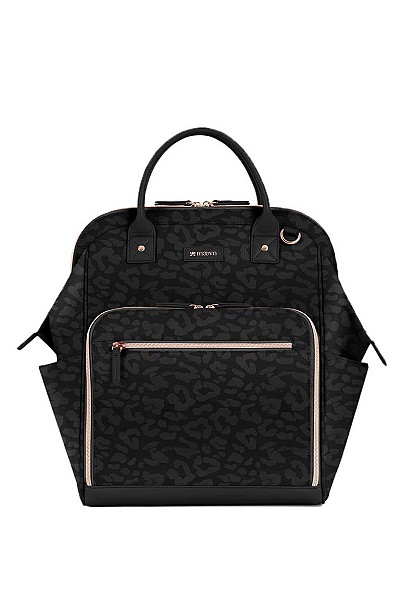 Black Leopard Jacquard