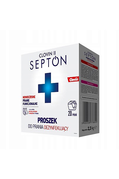 Clovin II Septon - dezynfekujący, biobójczy, bezfosforanowy proszek do prania 2,3 kg
