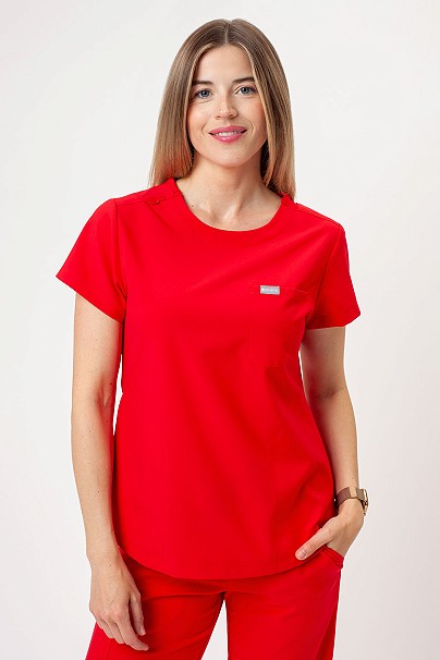 Bluza medyczna damska Maevn Momentum Round Neck czerwona