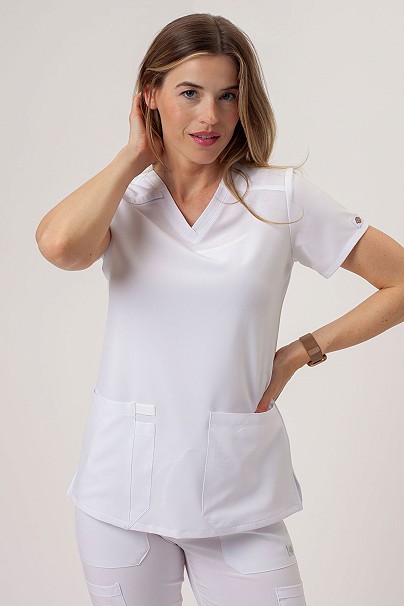 Bluza medyczna damska Dickies EDS Essentials V-neck biała
