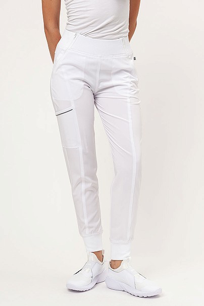 Spodnie medyczne damskie Cherokee Infinity Mid Rise jogger białe