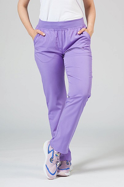 Spodnie damskie Adar Uniforms Leg Yoga lawendowe