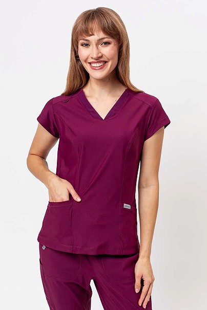Bluza medyczna damska Maevn Embrace Zoe wiśniowa