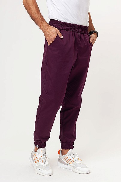 Spodnie medyczne męskie Sunrise Easy FRESH jogger burgundowe