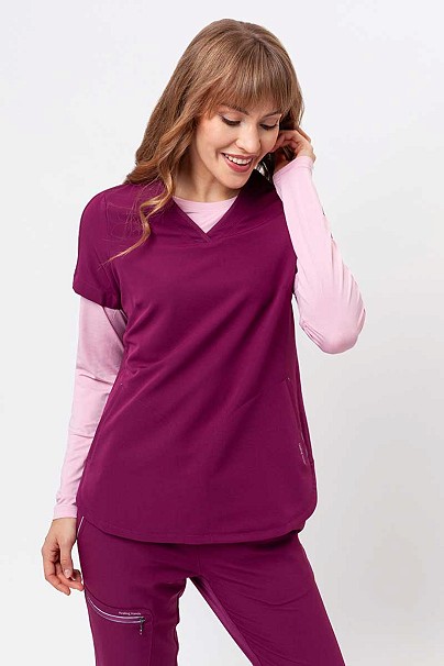 Bluza medyczna damska Healing Hands Skyler wiśniowa