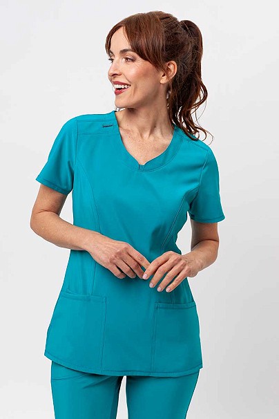 Bluza medyczna damska Cherokee Infinity Round Neck morski błękit