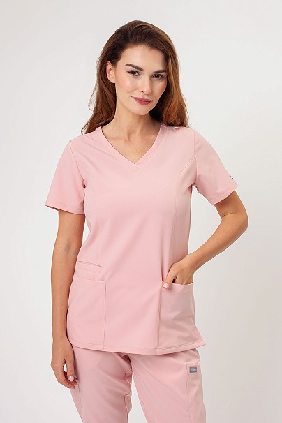 Bluza medyczna damska Maevn Momentum Double V-neck jasny róż