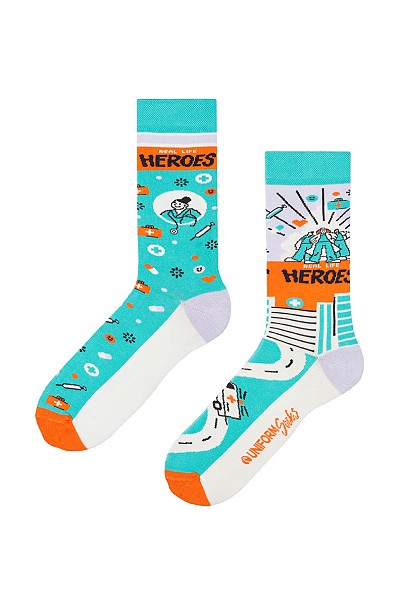 Kolorowe skarpetki Real Life Heroes - UniformSocks