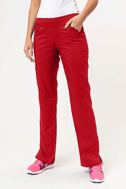 Spodnie medyczne damskie Cherokee Revolution Straight Leg czerwone