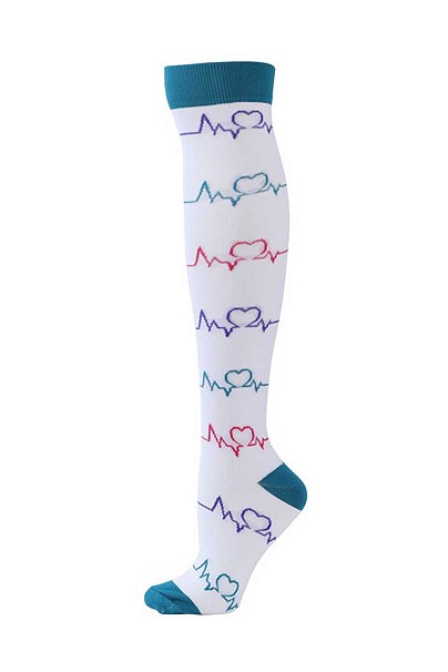 Skarpetki kompresyjne Uniforms World Care white EKG